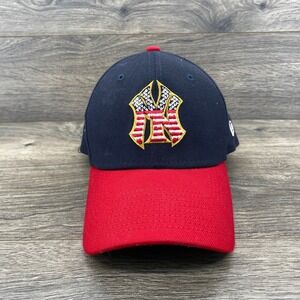 New York Yankees New Era 39THIRTY American Flag Logo Hat Navy Red Large X-Large
